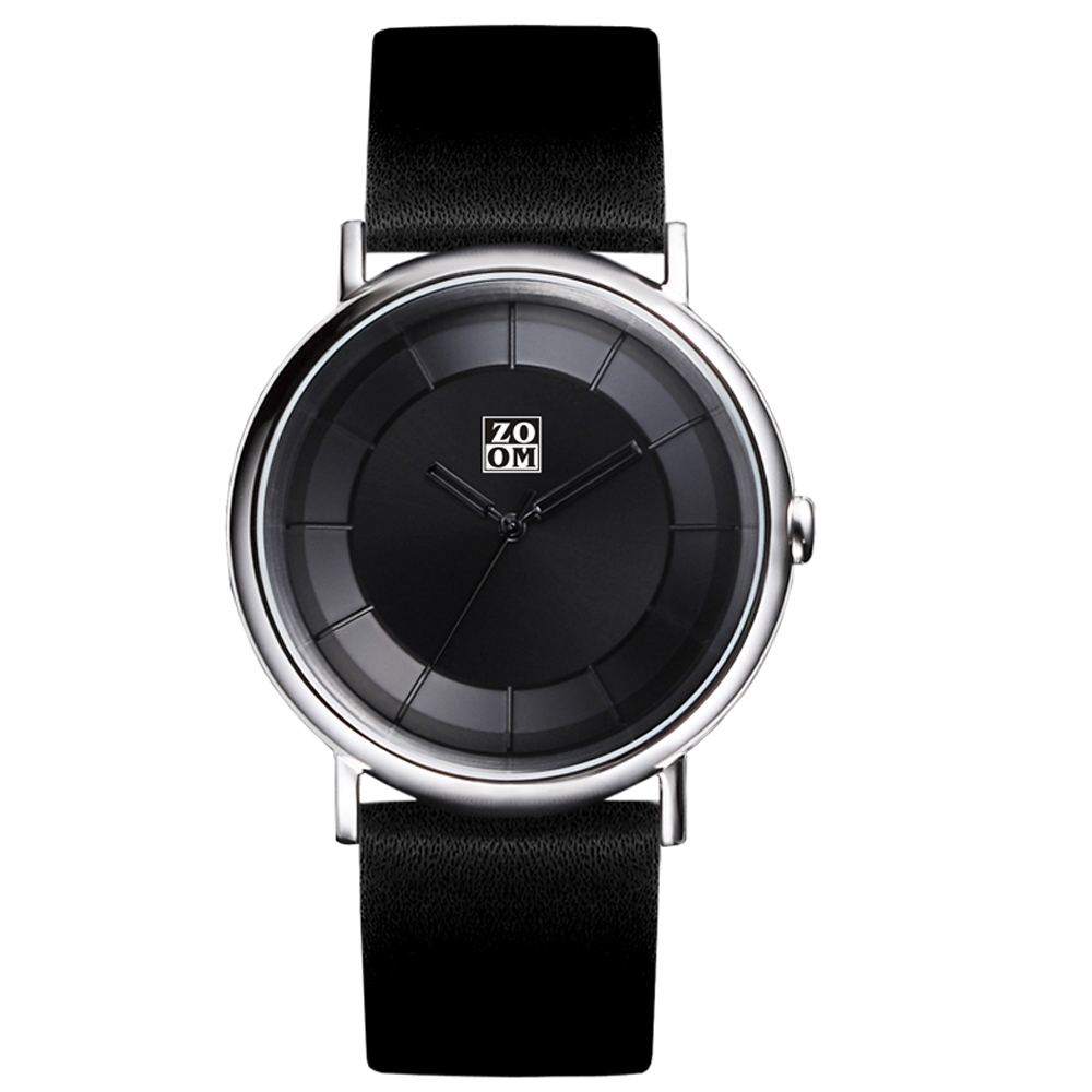 ZOOM Unlimited 極致美感簡約休閒腕錶-黑色/42mm