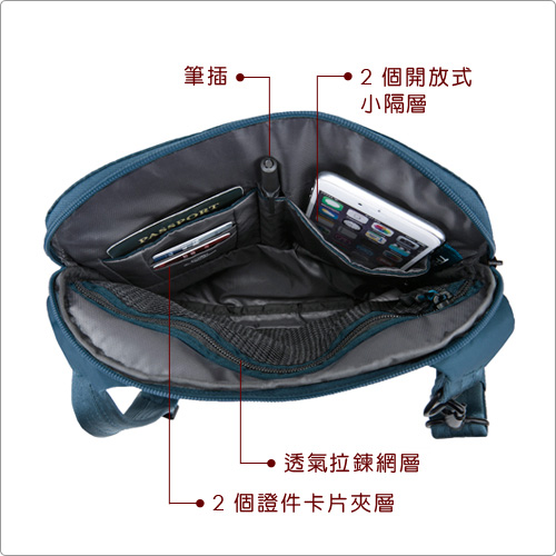 TRAVELON RFID方型防盜斜背包(紅)