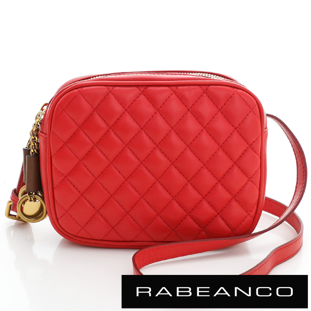 RABEANCO 迷時尚系列雙層斜背小方包 紅