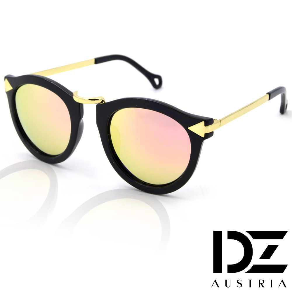 DZ 個性箭矢 抗UV 偏光 太陽眼鏡墨鏡(香檳粉膜)