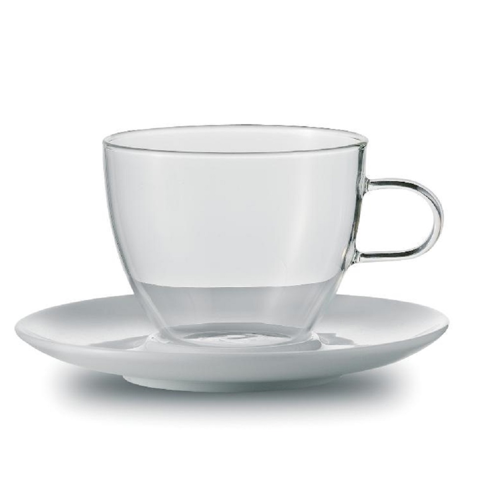 JENAER GLAS 咖啡杯含瓷碟2入