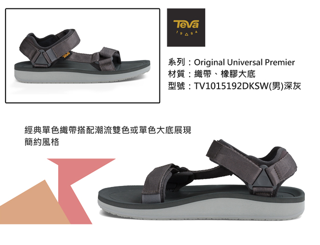 TEVA 美國 男 Universal Premier 運動涼鞋 (深灰)