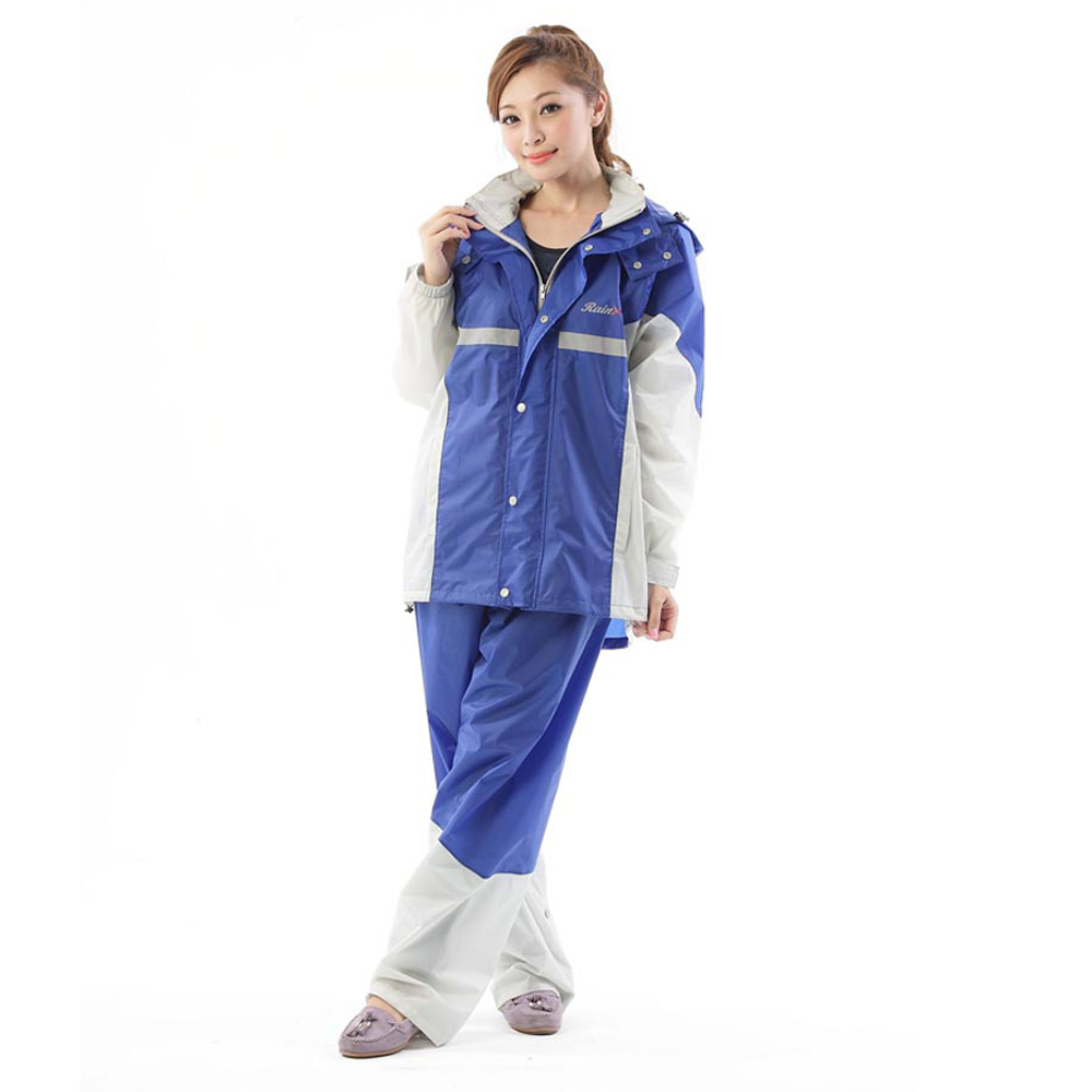 RainX兩件式透氣防風雨衣(藍)