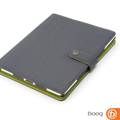 Booq Booqpad iPad 2 專用記事本型保護套(藍灰-綠)