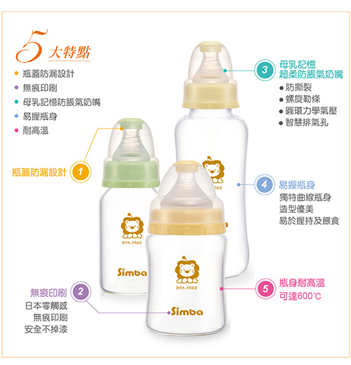 小獅王辛巴 超輕鑽寬口直圓玻璃奶瓶超值組(2大2小)