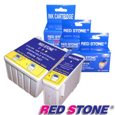 RED STONE for EPSON T026+T027墨水匣(2黑1彩)