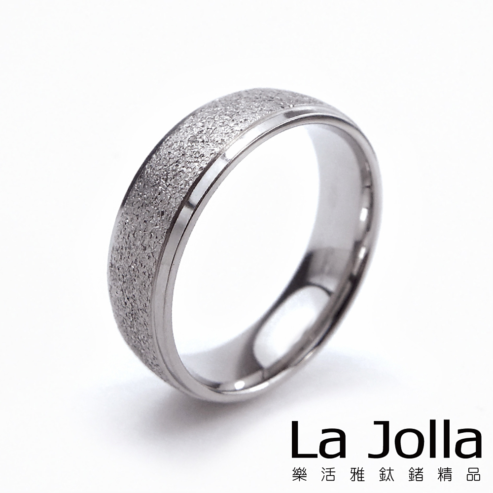 La Jolla 鑽石星辰 圓弧款純鈦戒指(男款)