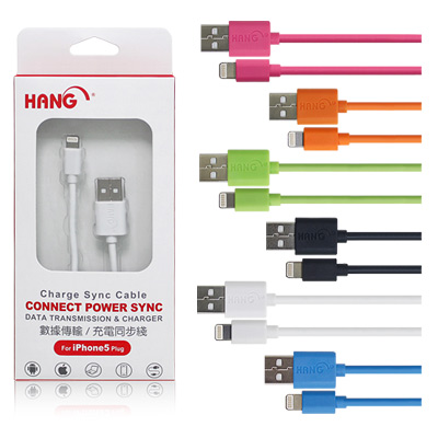 HANG iPHONE 5/5S / IPAD mini 耐拉傳輸充電線