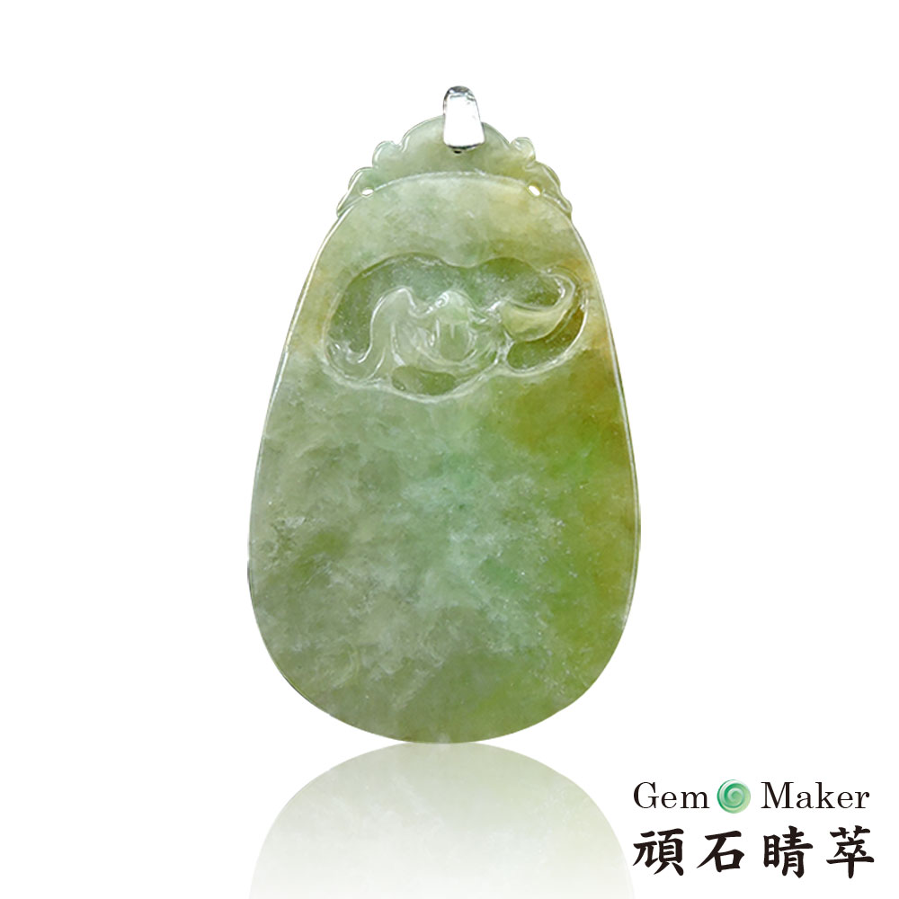 GemMaker頑石睛萃 福在眼前三彩天然翡翠