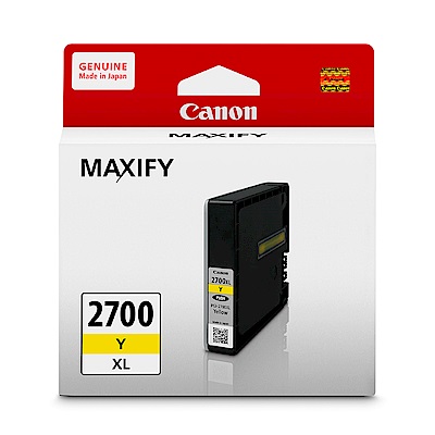 CANON PGI-2700XL Y 原廠黃色高容量XL墨水匣