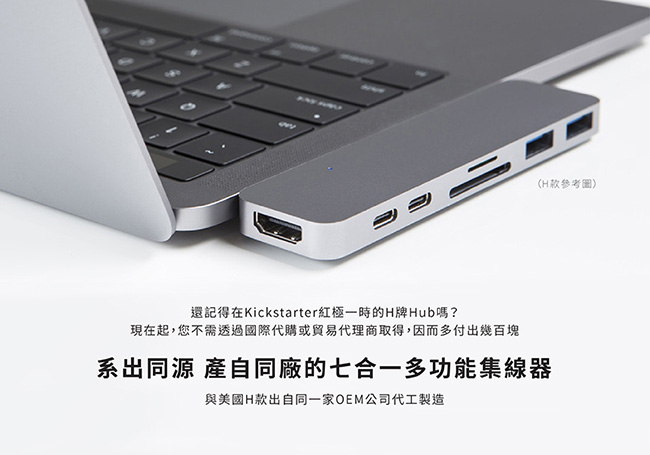 Innowatt Type-C+HDMI HUB for MacBook Pro-銀