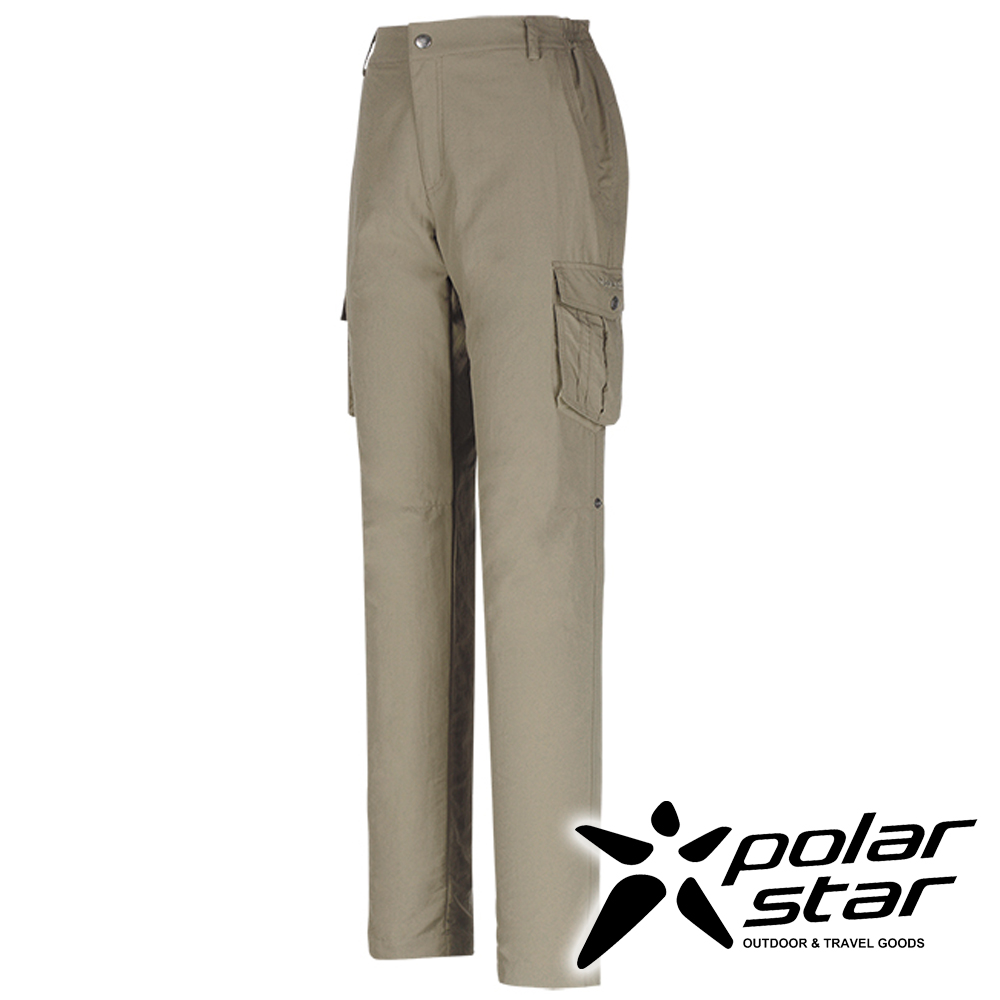PolarStar 女 抗UV排汗快乾長褲 工作褲(多口袋)『卡其』P16346