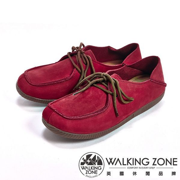 WALKING ZONE 可踩式雙穿休閒女鞋-紅(另有藍、棕)