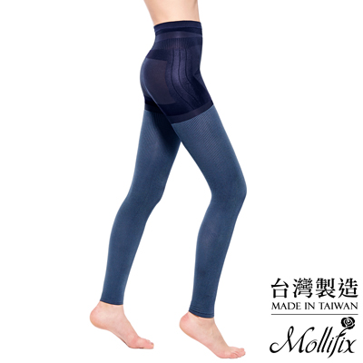 Mollifix 3D極型拉提直紋9分塑身褲 (水洗丹寧)