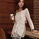 蕾絲網狀鉤花造型洋裝 (白色)-N.C21 product thumbnail 1
