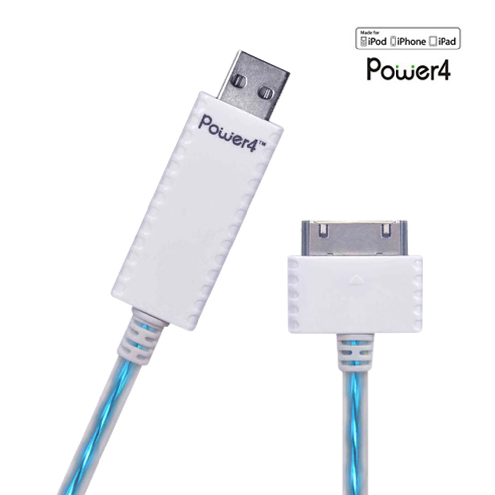 Power4 WPL0009 Apple 4/4s 流動發光傳輸線