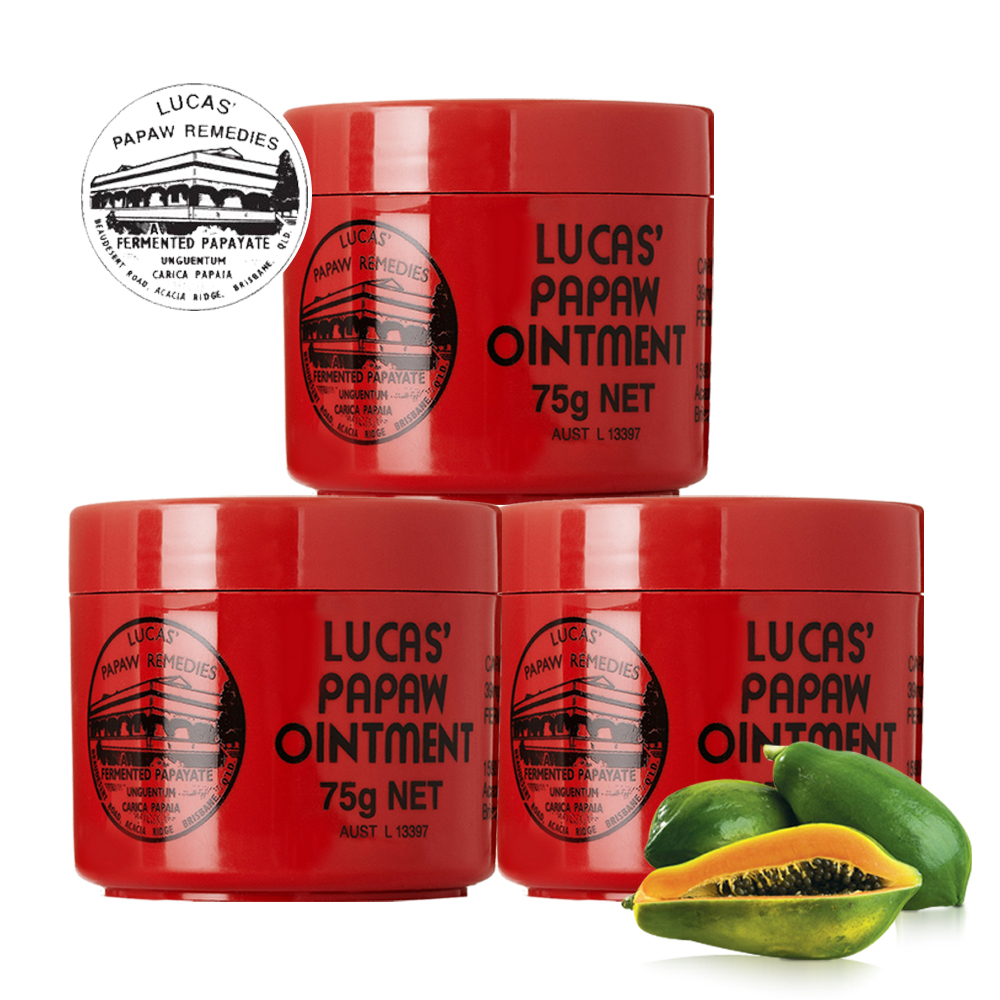 Lucas Papaw Ointment 澳洲木瓜霜 75g/瓶x3入