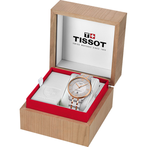 TISSOT天梭 杜魯爾系列80小時動力儲存機械錶-銀x雙色/42mm