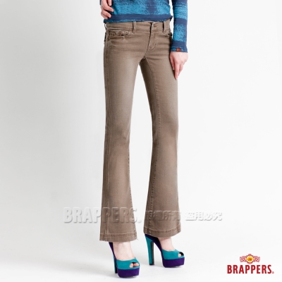 BRAPPERS 女款 新美腳系列-女用彈性小喇叭褲-淺咖啡