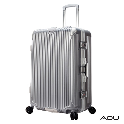 AOU 極速致美運動版 27吋PC防刮專利設計鋁框行李箱(多色任選)90-020F