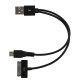 iPhone/ micro USB to USB二合一充電傳輸線 product thumbnail 1