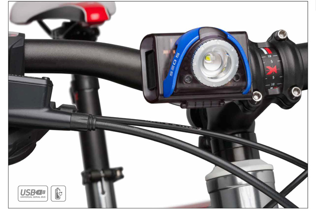 德國 LED LENSER SEO B5R 專業充電式自行車燈(藍)