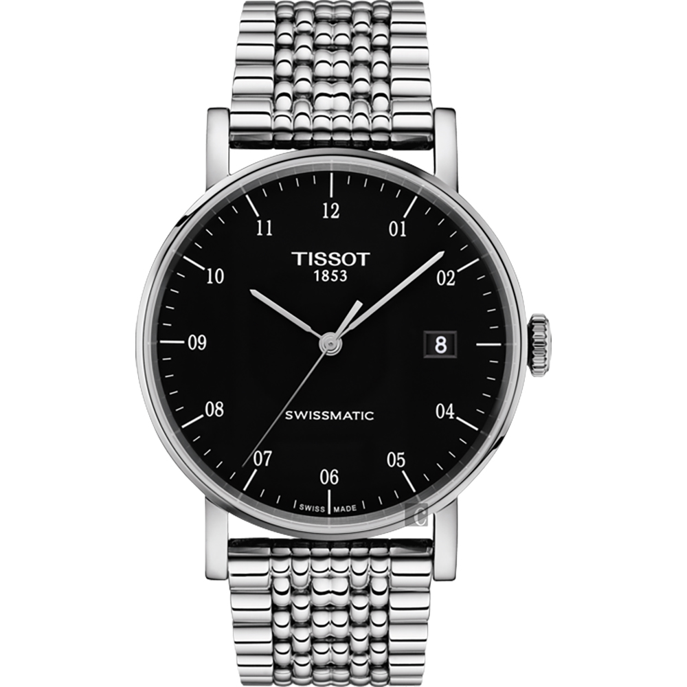 TISSOT 天梭 官方授權 Everytime 魅時系列機械錶-黑x銀/40mm