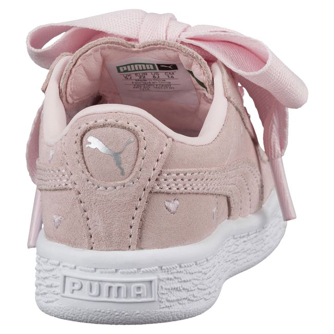 PUMA-SuedeHeartValentinePS孩童鞋-珍珠色