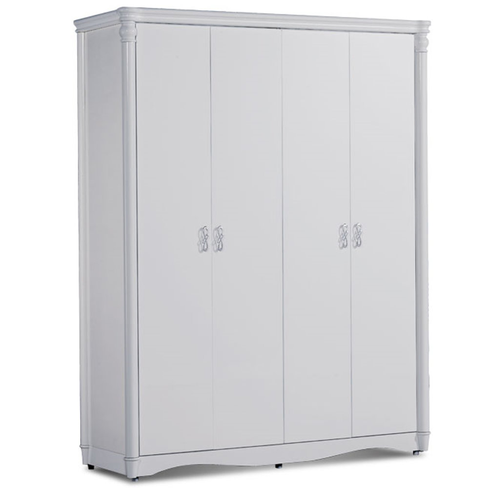 居家生活   帕柏森5.2尺白色亮烤衣櫃