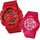 G-SHOCK x BABY-G 組合重機裝置霓紅搶眼街頭文化概念錶-紅色版 product thumbnail 1