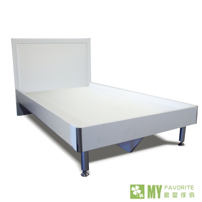 雪白風情3-5尺井字型單人床台-床墊-最愛傢俱