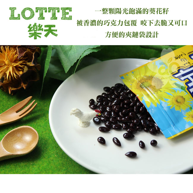 Yahoo 奇摩購物中心 Lotte樂天葵花子巧克力 30gx5包