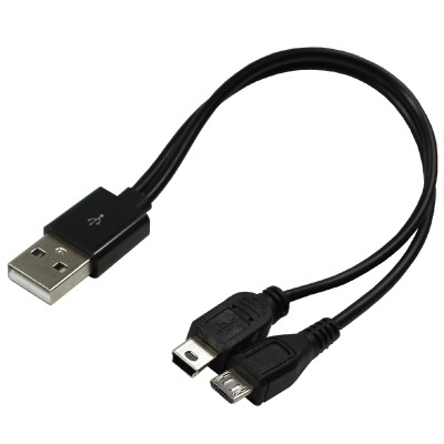 mini USB/ Micro USB to USB二合一充電傳輸線