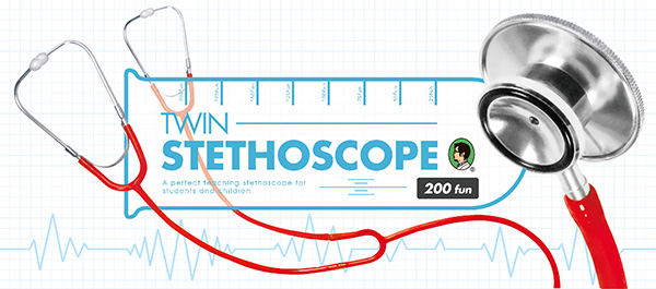 賽先生科學 雙人聽診器(三色)