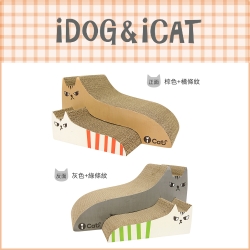 IDOG&ICAT-雙面手繪感塗鴉貓抓板-子母貓