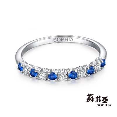 蘇菲亞SOPHIA 線戒-娜塔莎藍寶鑽石戒指