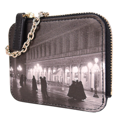 agnes b. 插圖輕巧零錢包-金