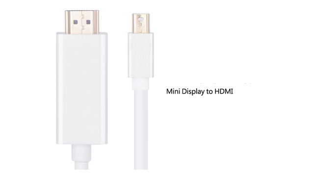 LineQ Mini Display Port 轉HDMI轉接線(白色-1.8M)