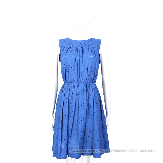 Marc Jacobs 藍色洞洞設計頸後綁帶無袖洋裝