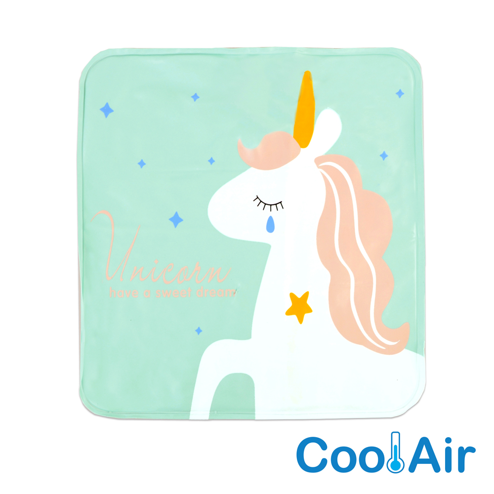 CoolAir 涼感降溫冰涼墊/坐墊 (綠色獨角獸)