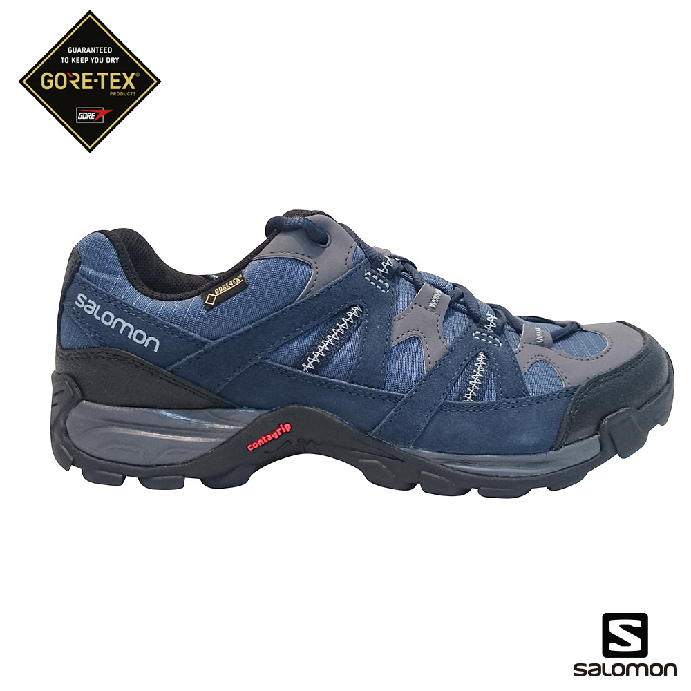 Salomon 登山鞋 低筒 GORETEX 防水 男 ESCAMBIA 藍