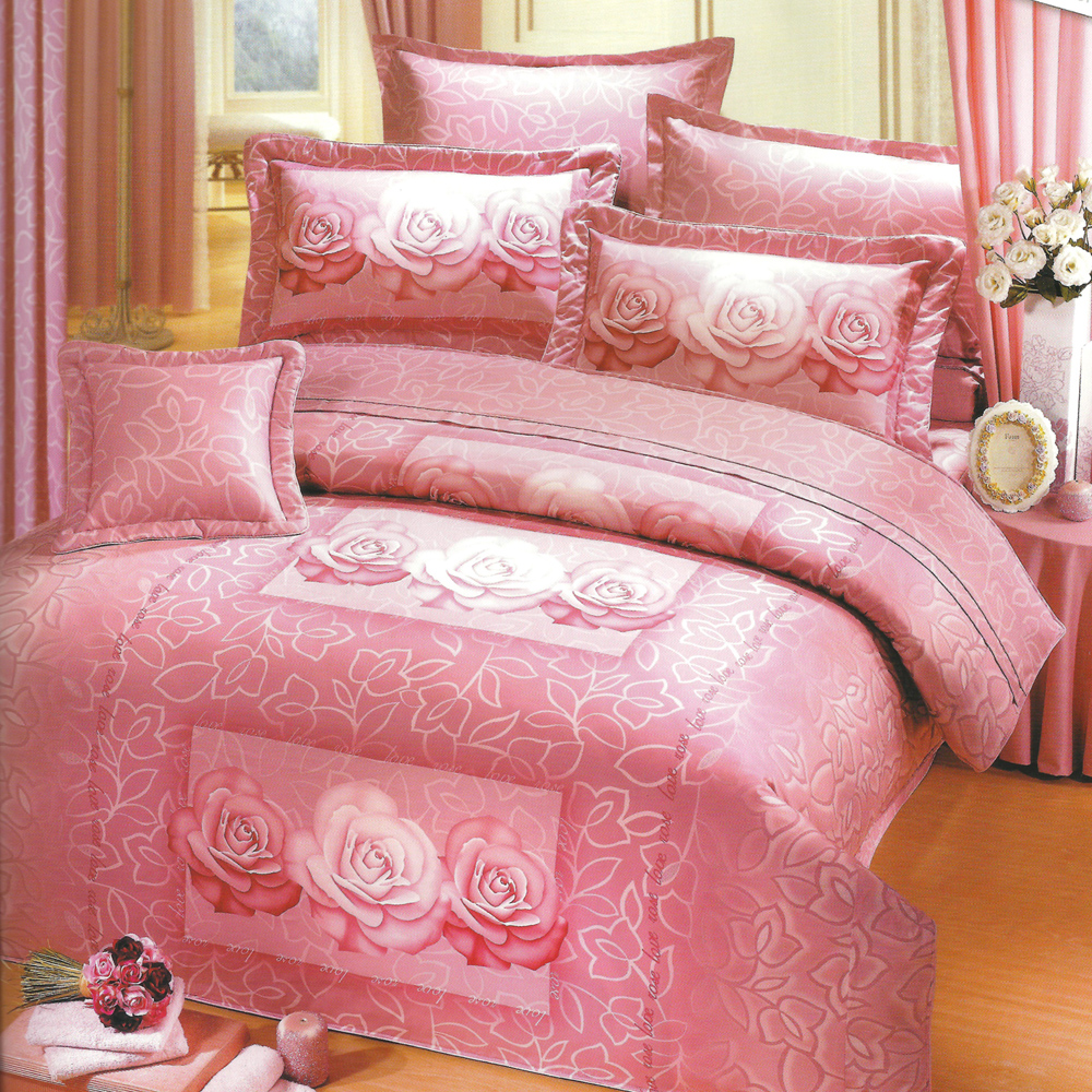 艾莉絲-貝倫 玫瑰物語 100%純棉 雙人特大鋪棉涼被床包組