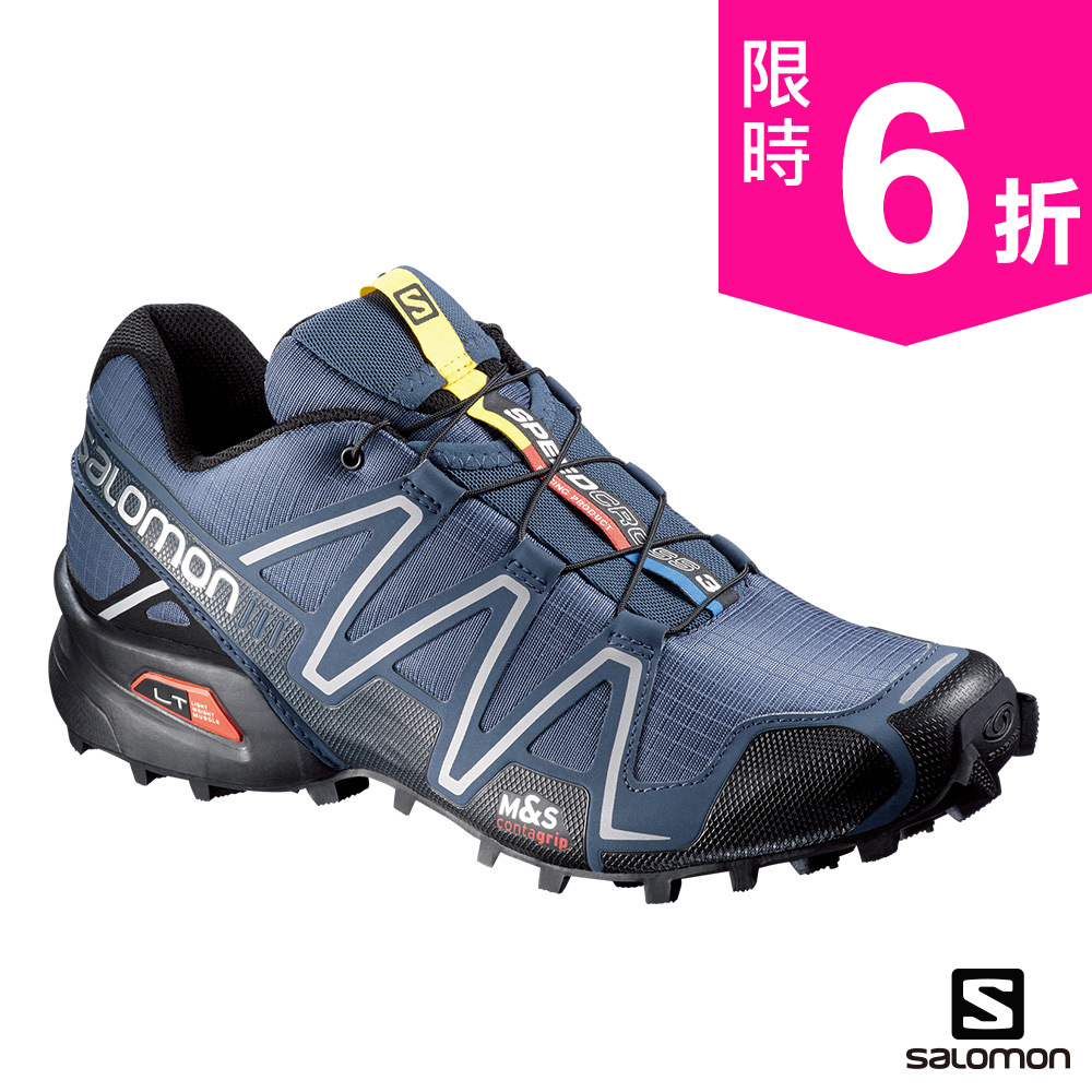 Salomon 野跑鞋 男 SPEEDCROSS 3 藍黑