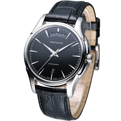 HAMILTON Jaazmaster Day Date 時尚機械錶- 黑/40mm