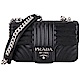 PRADA Diagramme 小款 絎縫小牛皮肩背鍊帶包(黑色) product thumbnail 1