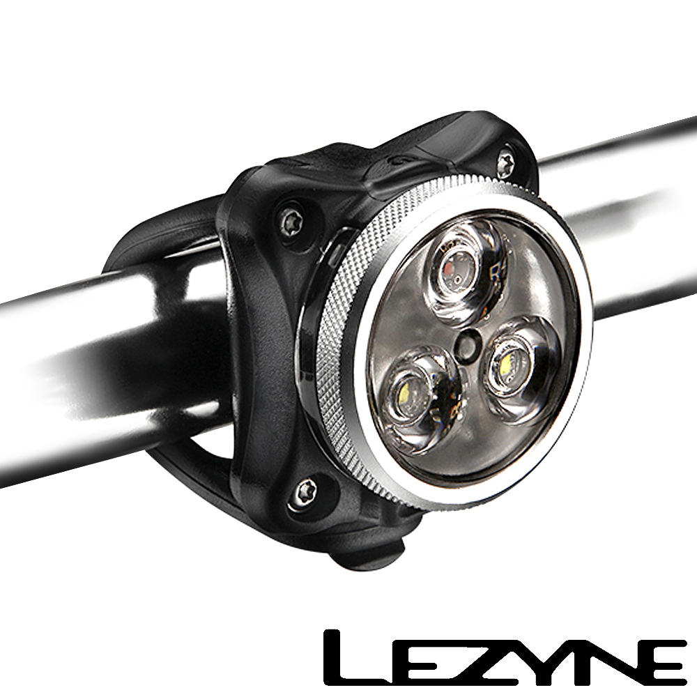 LEZYNE ZECTO DRIVE 專業版USB充電光學透鏡LED警示照明前後燈(銀)