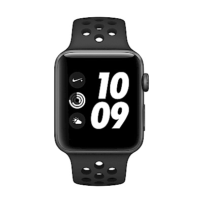 Apple Watch Nike+ (GPS) 42mm 太空灰色鋁金屬+黑色Nike運動型錶帶