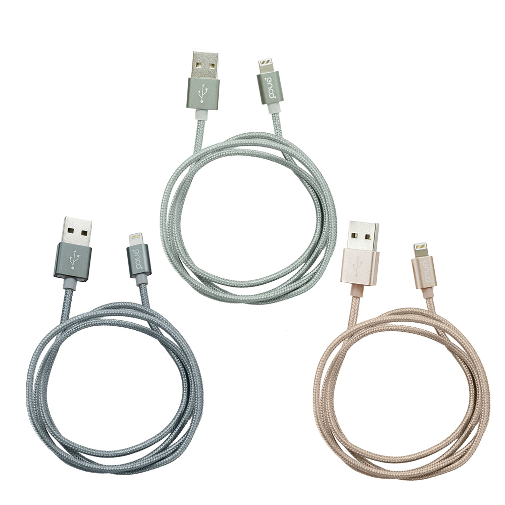 (Apple 認證)enco LightingCable USB2.0 編織傳輸線