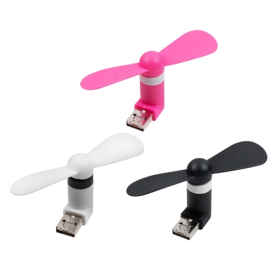 USB & Micro USB 二合一接頭 攜帶型迷你風扇