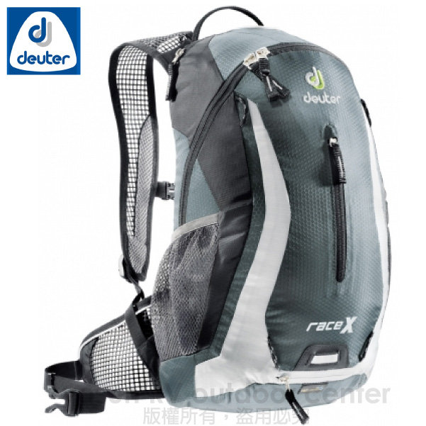 【德國 Deuter】Race X 12L超輕量自行車背包/登山背包_灰/白